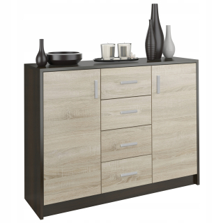 Mobene Moderná komoda 110 x 35 x 85cm matný wenge